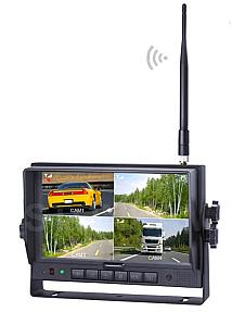Stonkam HDW127Q 7 inch HD 2.4GHz Digital Wireless Vehicle Quad-view Monitor