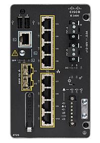 Cisco Catalyst IE3400 (IE-3400-8T2S-A), 10 Port Rugged Industrial Switch