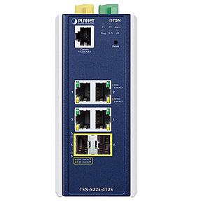 Planet IP30 DIN-rail Industrial L2+ 4-Port 10/100/1000T Managed TSN Switch