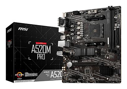 MSI A520M PRO AMD A520 AM4 Micro ATX Motherboard