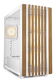 Sharkoon REBEL C70G RGB Full Tower ATX PC Case, White, Tempered Glass