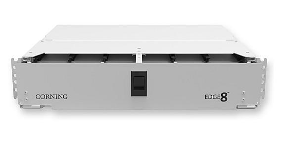 Corning EDGE8-01U-FP EDGE8 1U Fiber Optic Housing, Fixed Tray, 12 Modules