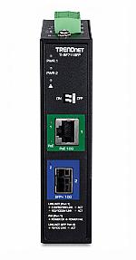 TRENDnet TI-BF711SFP Industrial 10G SFP+ to 10G PoE++ Media Converter
