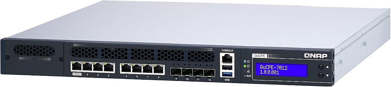 QNAP QuCPE-7012, Intel Xeon D-2146NT  32GB 2 Drive Bays 1U Rackmount NAS