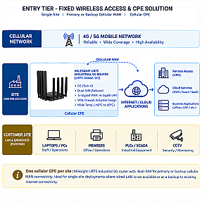 Entry-Level Fixed Wireless Access & Cellular CPE for Primary or Backup WAN