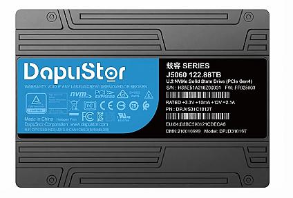 Dapustor J5060 122.88TB U.2 PCIe 4.0 3D Enterprise QLC NVMe SSD