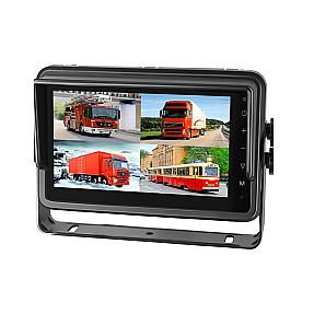 HD277R 7'' HD Waterproof Vehicle Video Recording Quad Monitor