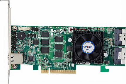 Areca ARC-1886-16I 8-Lane PCI Express 4.0 8GB Tri-Mode RAID Adapter