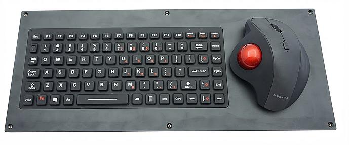 MATE MKB-86-L-B, 83 Keys QWERTY Layout Keyboard With Ergonomic Trackball