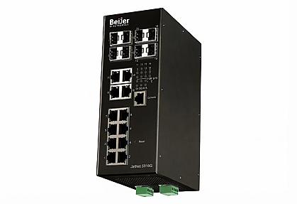 Beijer JetNet 5916G-4C4F, Industrial DNV 16-port L2 Managed Ethernet Switch