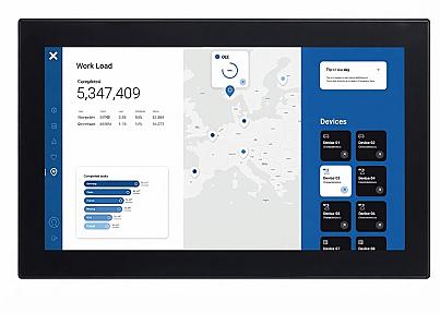 Exor eX721M Web, 21.5” TFT 1920x1080, PCAP Touchscreen Web HMI