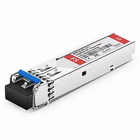 FS.com SFP1G-EX-31-I 1310nm 40km SFP transceiver with blue LC connector and label