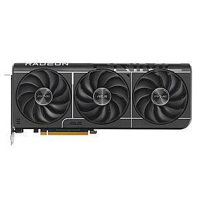 ASUS Prime RX 9070 graphics card front view with triple fans and PCIe 5.0 connector