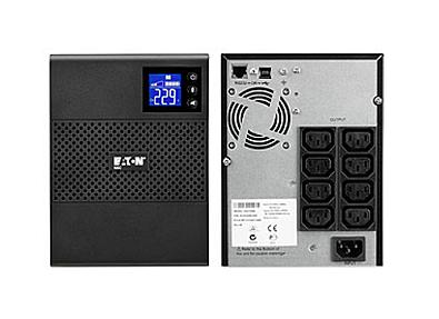 Eaton 5SC1500i 1.5kVA line interactive UPS tower front view with LCD display