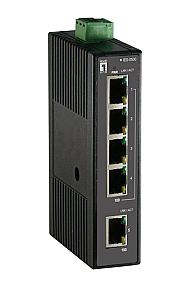 LevelOne, 5-Port Fast Ethernet Industrial Switch, DIN-Rail