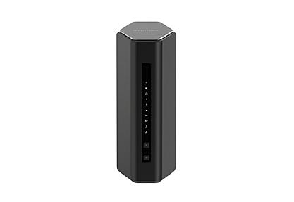 NETGEAR Nighthawk RS500 Wi-Fi 7 tri-band portable router in black for ultra-fast wireless networking