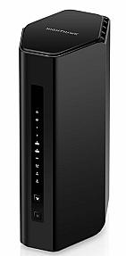NETGEAR Nighthawk RS300 tri-band Wi-Fi 7 router in black for high-speed wireless networking