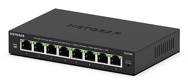 NETGEAR GS308E, L2/L3, Gigabit Ethernet Managed Switch