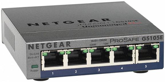 NETGEAR GS105E, L2/L3, Gigabit Ethernet, Managed Switch