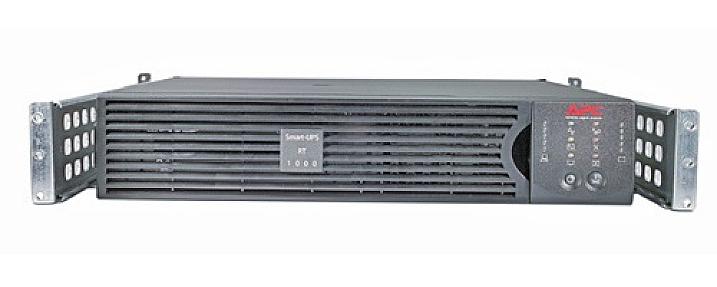 APC Smart-UPS RT 1000VA front view with 6 C13 outlets and 2 IEC jumpers
