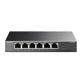 TP-Link (TL-SF1006P), Fast Ethernet PoE, Unmanaged Network Switch