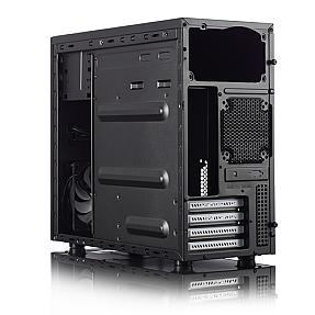 Fractal Design Core 1100 case showing support for Mini-ITX and micro ATX motherboards