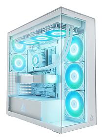 ARCTIC Xtender White premium E-ATX PC case with tempered glass side panel and high airflow design