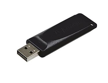 Verbatim Slider 64GB USB 2.0 flash drive black retractable design