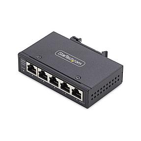 StarTech.com 5 Port Gigabit Ethernet Unmanaged Industrial Network Switch front view