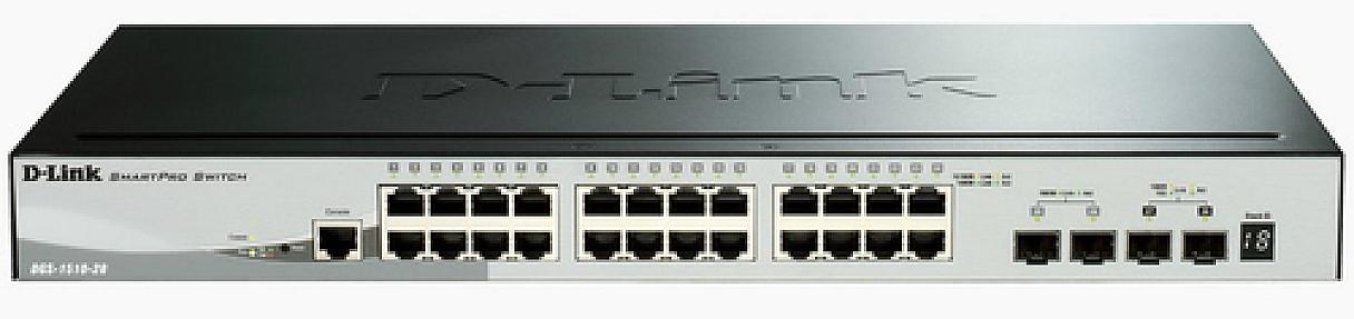 D-Link, 28-Port Gigabit , 4 x 10G SFP+, L3, Stackable Smart Managed Switch