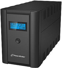 PowerWalker VI 1200 SHL UPS side angle with LED indicators visible