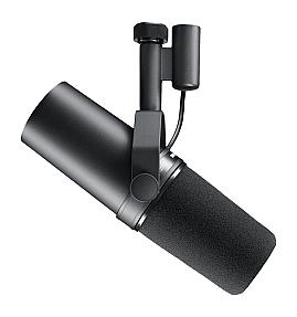 Shure SM7B cardioid microphone for podcast and broadcast recording