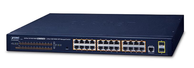 PLANET (GS-4210-24P2S), L2/L4, Gigabit PoE, Managed Switch