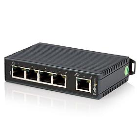StarTech.com, 5-port Fast Ethernet industrial Unmanaged switch, DIN rail