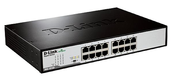 D-Link (DGS-1016D/E), Gigabit Full duplex, Unmanaged Switch