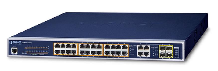 PLANET (GS-4210-24P4C), L2/L4, Gigabit PoE Managed Switch