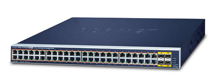 PLANET (GS-4210-48P4S), L2/L4, Gigabit PoE, Managed Switch