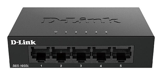 D-Link (DGS-105GL/E), Gigabit Ethernet, Unmanaged Switch
