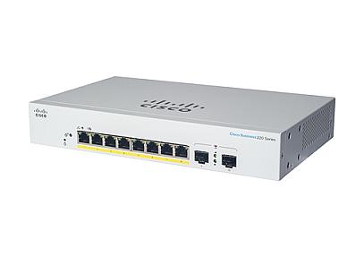 Cisco Business(CBS220-8T-E-2G-UK), 8 Port GE, 2x1G SFP, L2, Managed Smart Switch