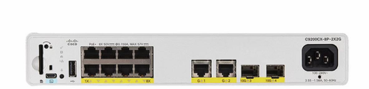 Cisco Catalyst (C9200CX-8P-2X2G-E), L2/L3, Gigabit PoE, Managed Switch
