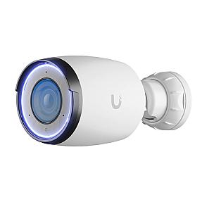 Ubiquiti AI Professional 4K IP security camera mounted on white ceiling