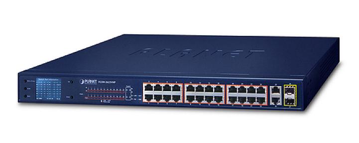 PLANET (FGSW-2622VHP), L2, Fast Ethernet PoE, Unmanaged Switch