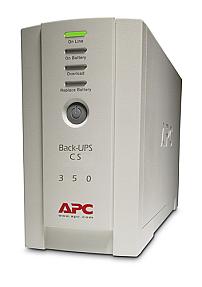 APC Back-UPS 350VA tower UPS front view with outlets