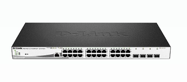 D-Link 28-Port Gigabit PoE+, L2, Smart Managed Switch