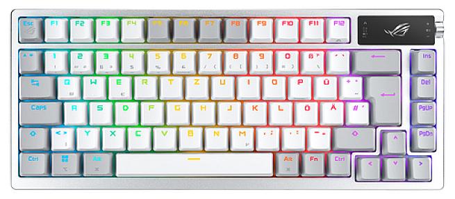 ASUS ROG Azoth 75% mechanical gaming keyboard white with OLED display