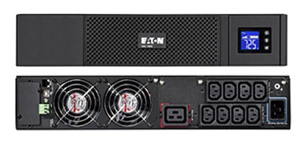 Eaton 5SC 3000I UPS front view showing AC outlets and black design