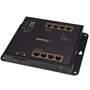 StarTech.com, 8 Port Gigabit PoE+ w/2 SFP MSA Slots, 30W, L2 Industrial Switch