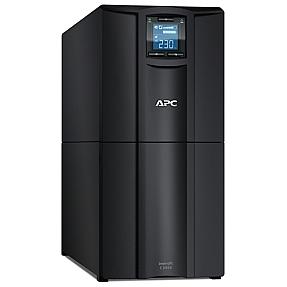 APC Smart UPS C 2100W rear panel showing 8 IEC C13 and 1 IEC C19 outlets