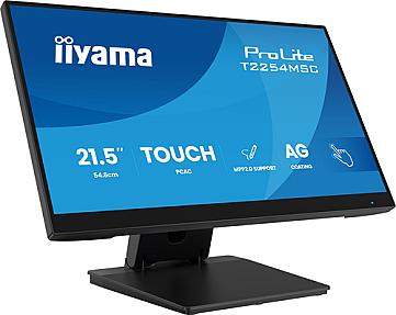 iiyama T2254MSC-B2AG 21.5-inch Full HD LED touchscreen monitor with 1920 x 1080 resolution in black