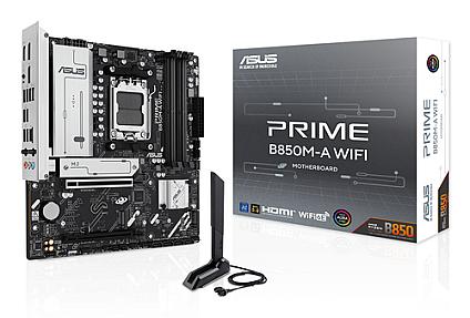 ASUS PRIME B850M-A WIFI, AMD, Socket AM5 DDR5-SDRAM 256 GB micro ATX Motherboard